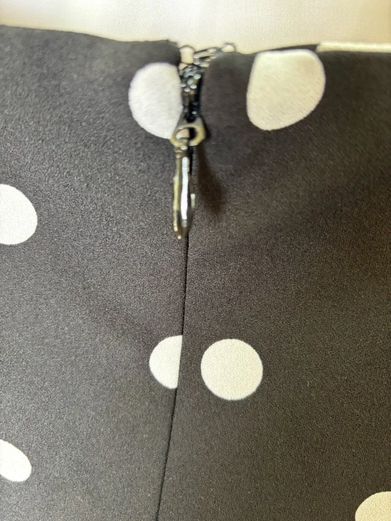 NY&C Black & White Polka Dot Midi Short Sleeve Dress Women’s Size M - Picture 7 of 7